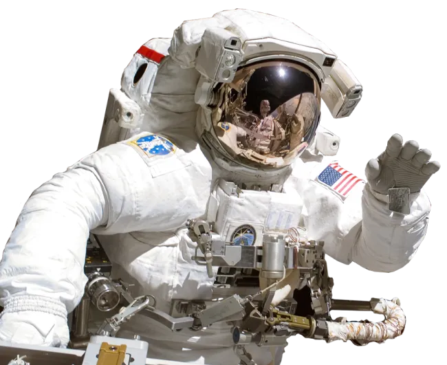 Astronauta saludando